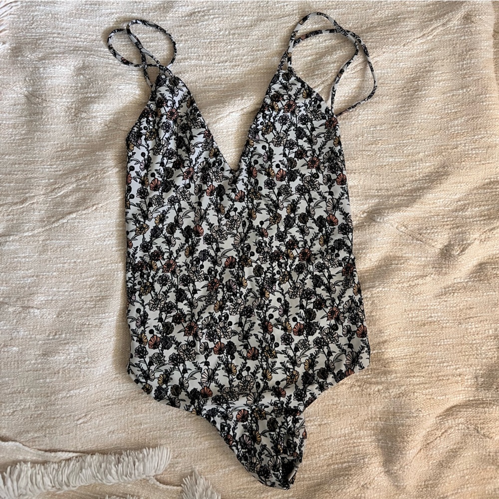 Citrine swim floral one piece